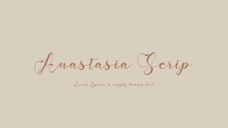 Anastasia Scrip Font