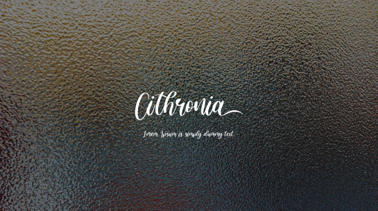 Cithronia Font