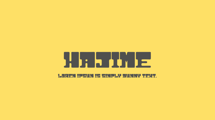 HAJIME Font
