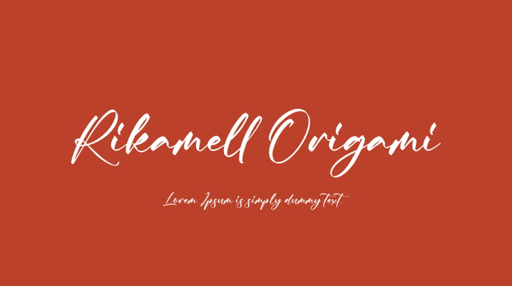 Rikamell Origami Font
