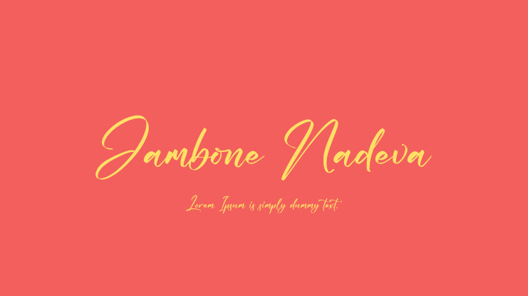 Jambone Nadeva Font