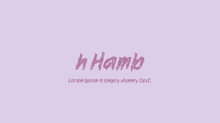 h Hamb Font