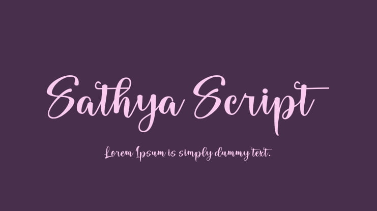 Sathya Script Font