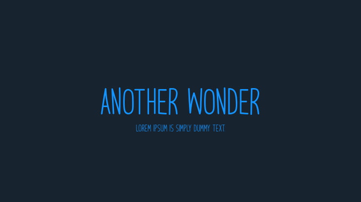 Another Wonder Font