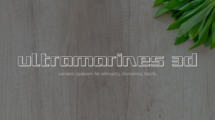 Ultramarines 3D Font Family