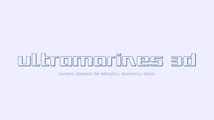 Ultramarines 3D Font Family