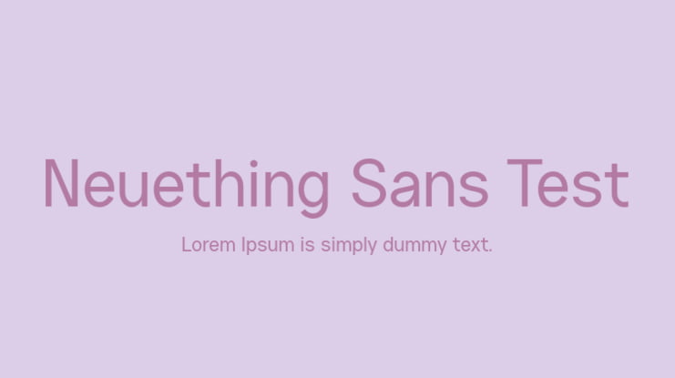 Neuething Sans Test Font Family