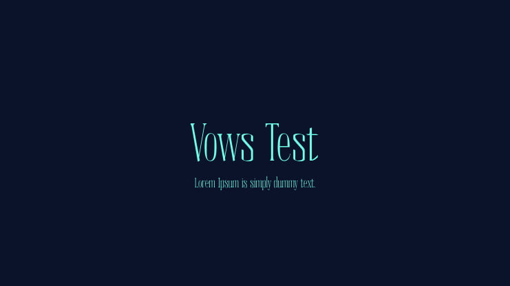 Vows Test Font