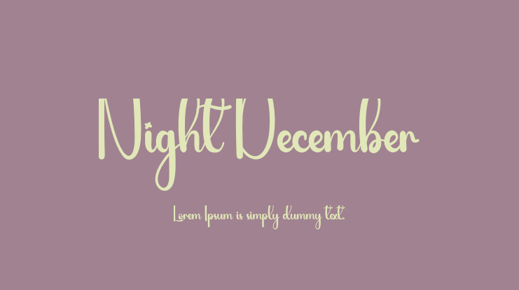 Night December Font