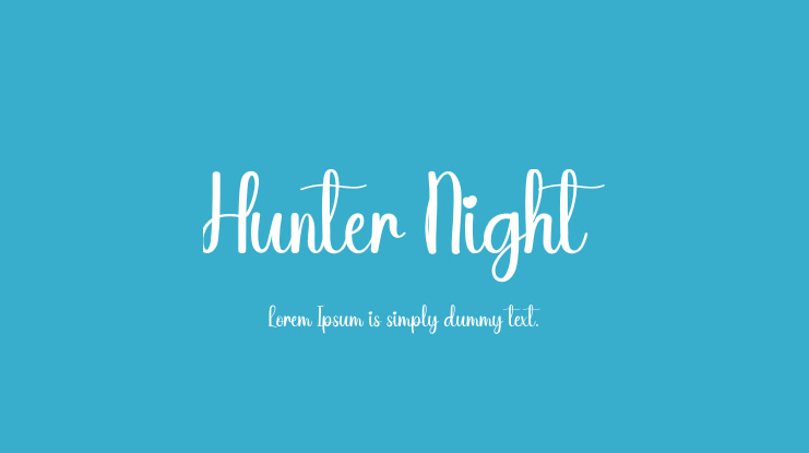 Hunter Night Font