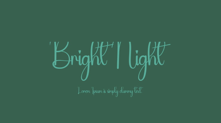 Bright Night Font