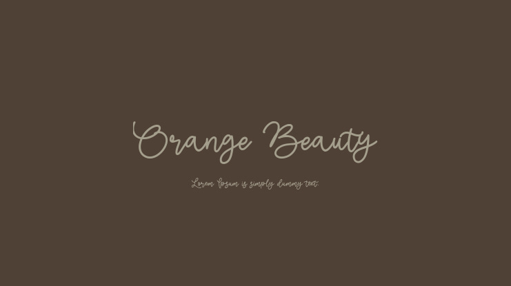 Orange Beauty Font