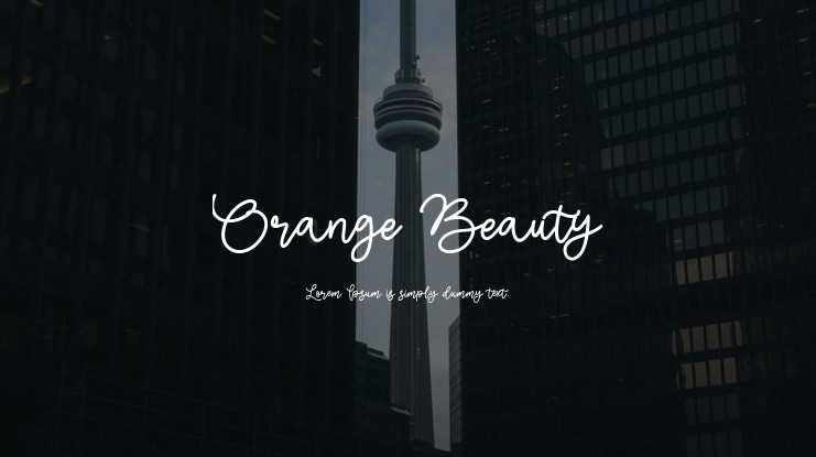Orange Beauty Font