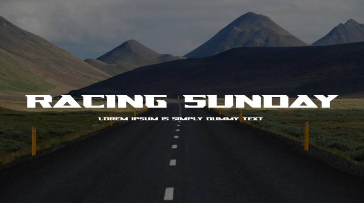 Racing Sunday Font