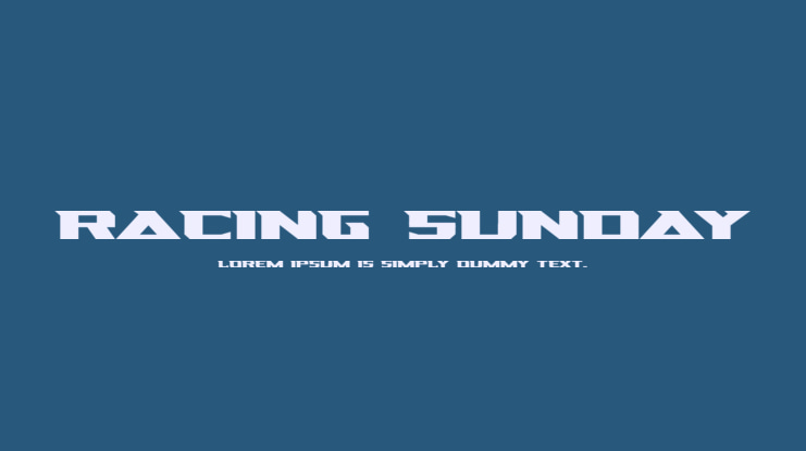 Racing Sunday Font