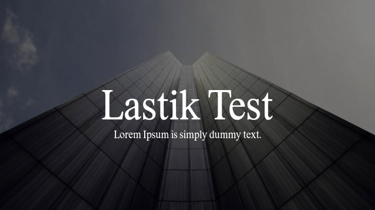Lastik Test Font Family