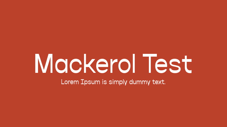 Mackerol Test Font