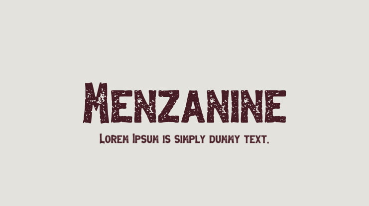 Menzanine Font