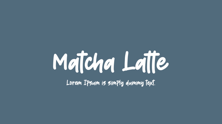 Matcha Latte Font