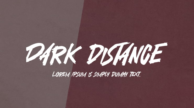 Dark Distance Font
