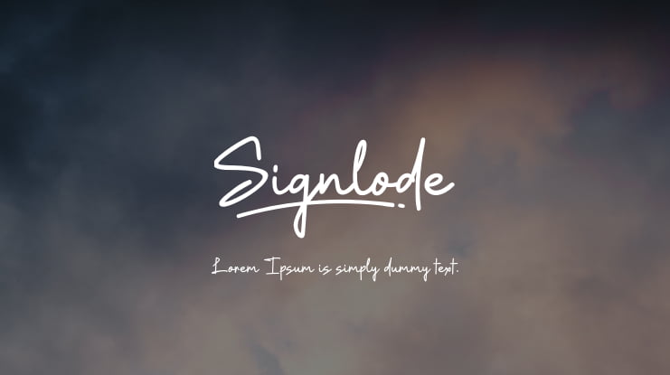 Signlode Font