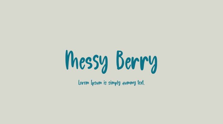 Messy Berry Font