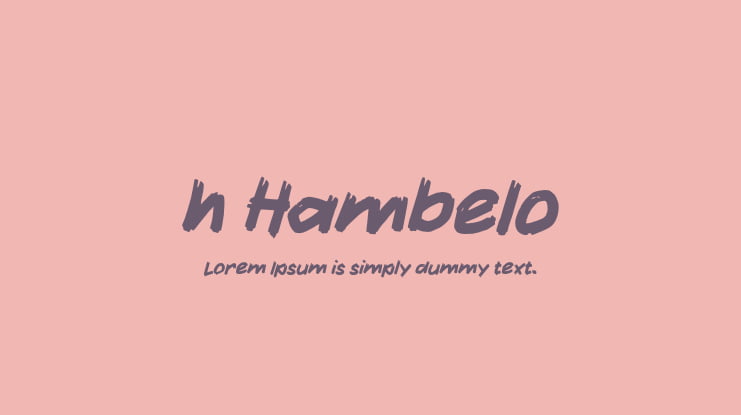 h Hambelo Font