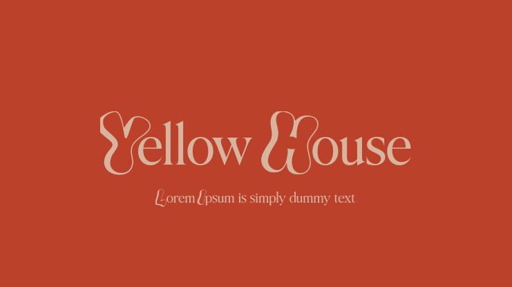 Yellow House Font
