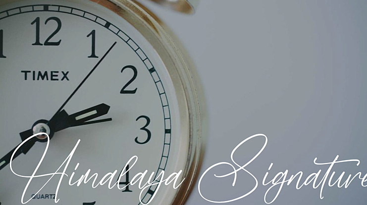Himalaya Signature Font