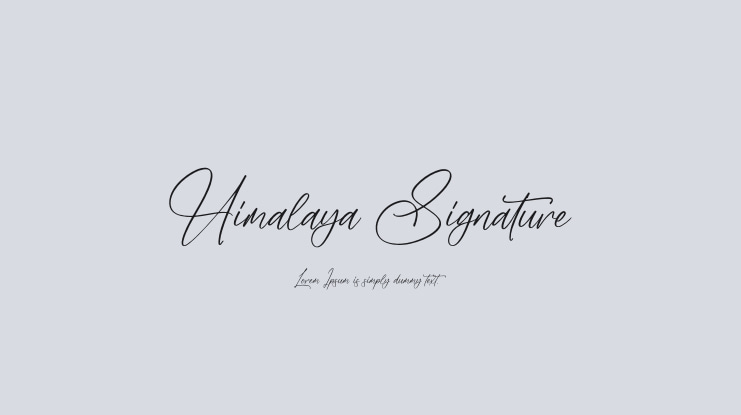 Himalaya Signature Font