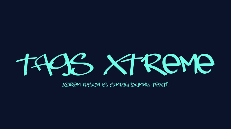 Tags Xtreme Font