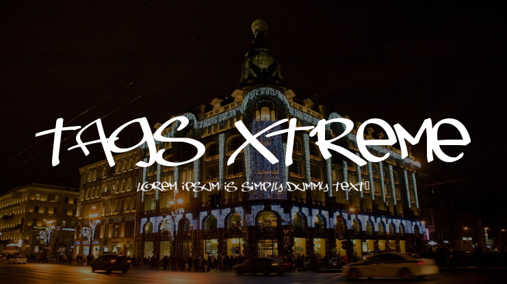 Tags Xtreme Font