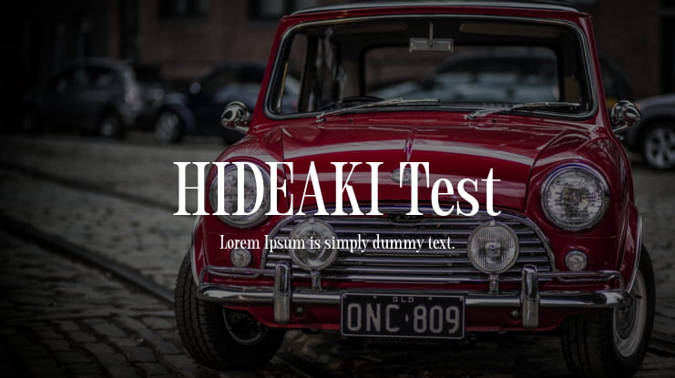 HIDEAKI Test Font