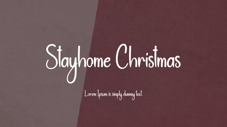Stayhome Christmas Font