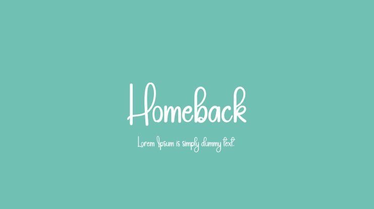 Homeback Font