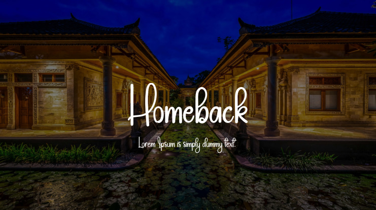 Homeback Font