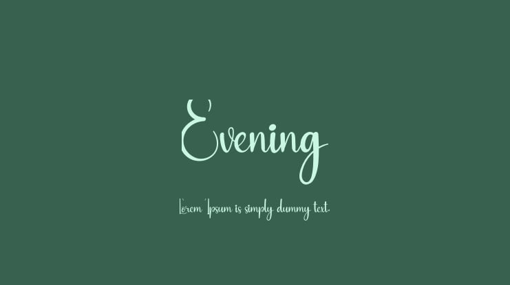 Evening Font