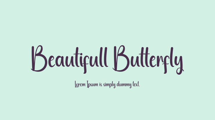 Beautifull Butterfly Font