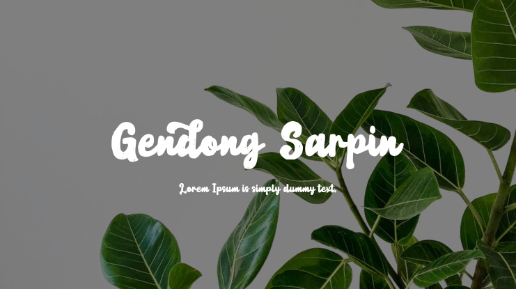 Gendong Sarpin Font