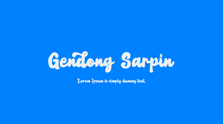 Gendong Sarpin Font