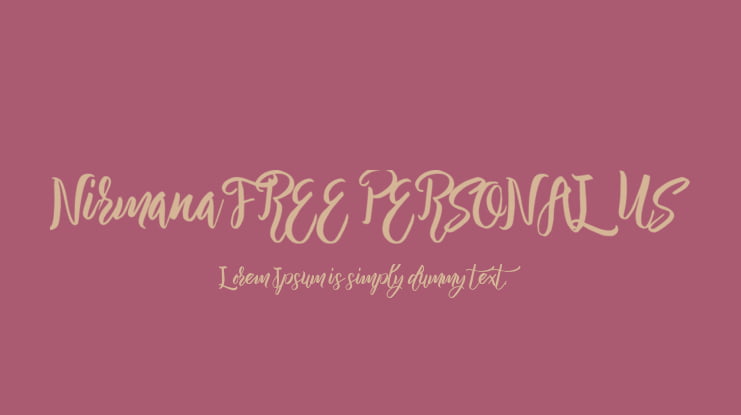 Nirmana FREE PERSONAL US Font