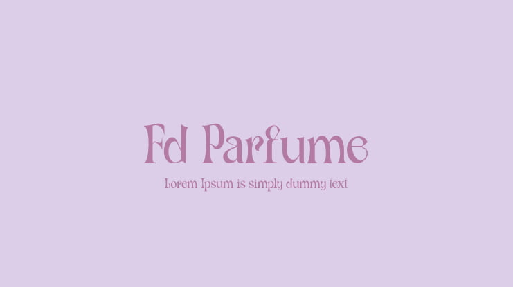 Fd Parfume Font