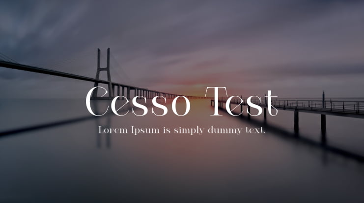 Cesso Test Font