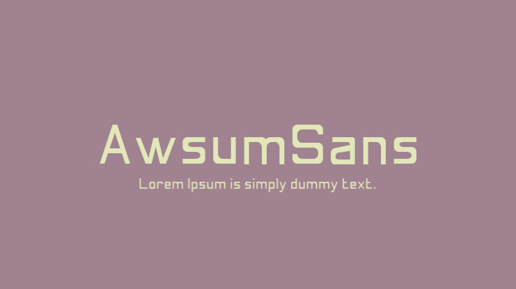 AwsumSans Font Family