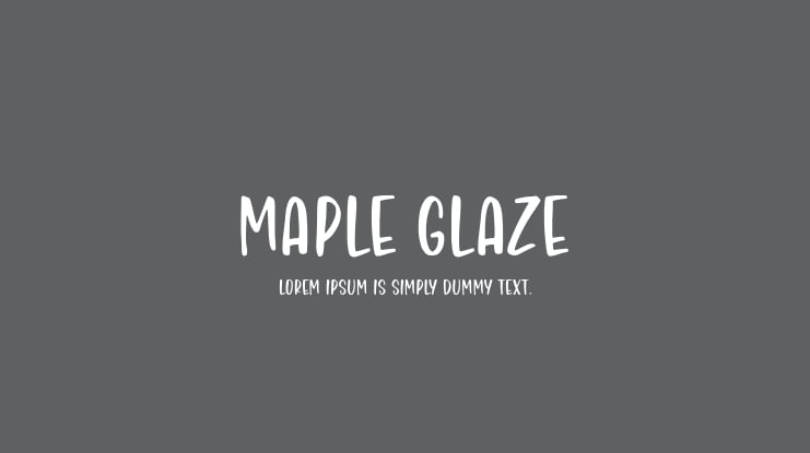 Maple Glaze Font : Download Free for Desktop & Webfont