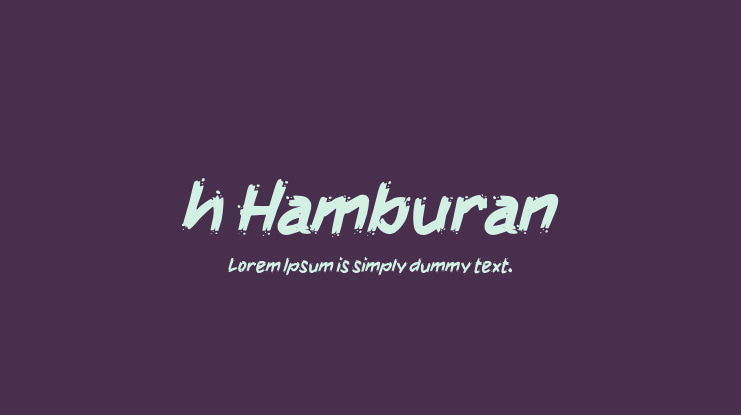 h Hamburan Font