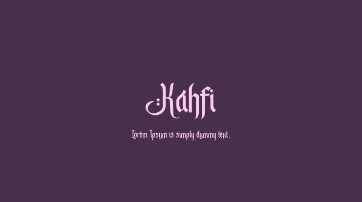 Kahfi Font