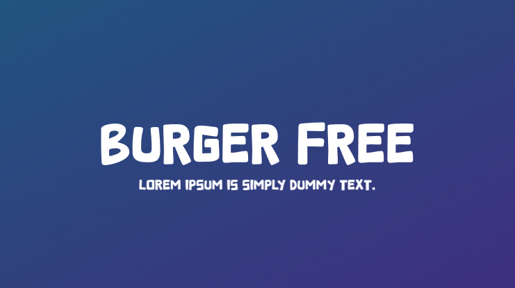 Burger Free Font