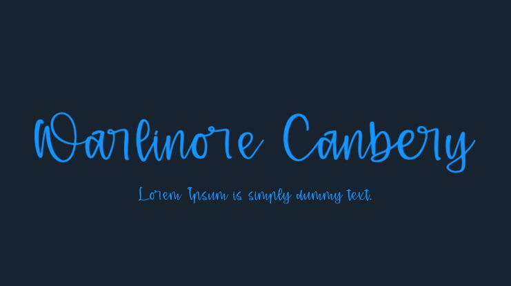 Warlinore Canbery Font Family