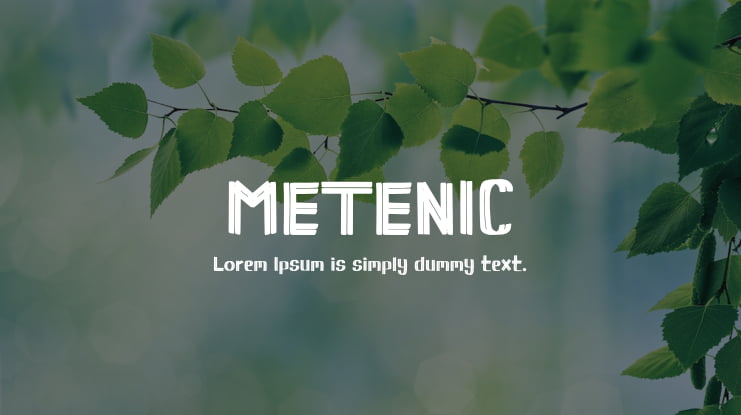 METENIC Font